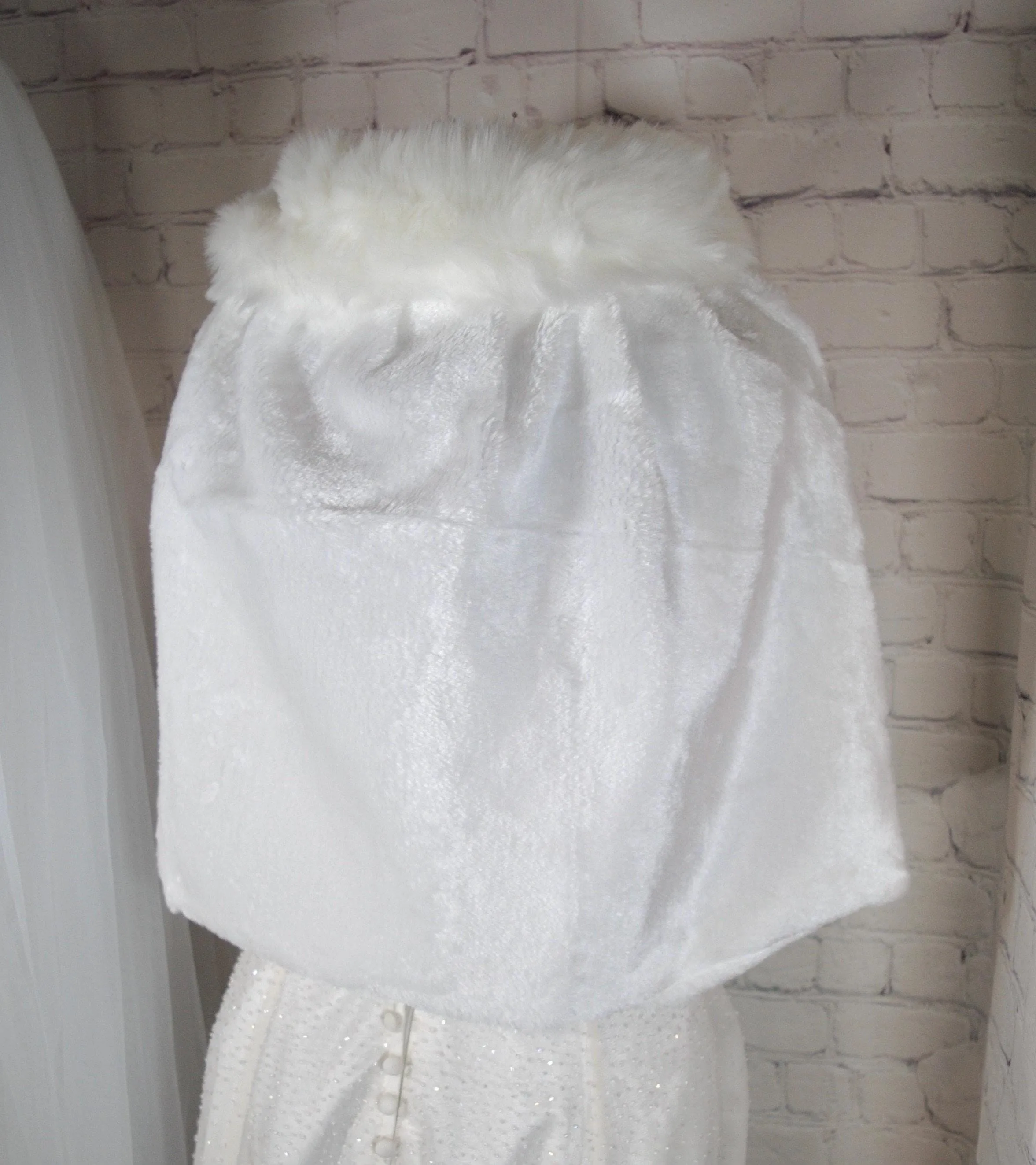 Winter Wedding Cape, Fur Bridal Shrug